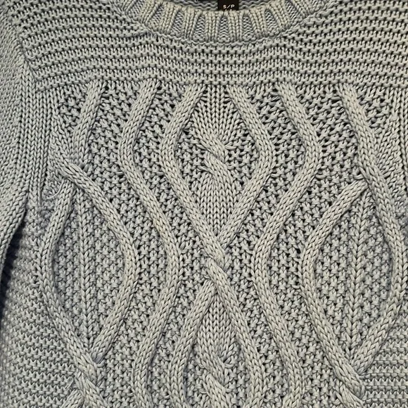 Women’s Lands End Drifter Sweater. Blue. Cable knit. Size S - Picture 3 of 8